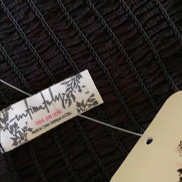 FREE PEOPLE INTIMATELY PARADISE BRAMI BLACK SATIN RAW EDGE DETAIL LAST SZ S - Picture 9 of 10